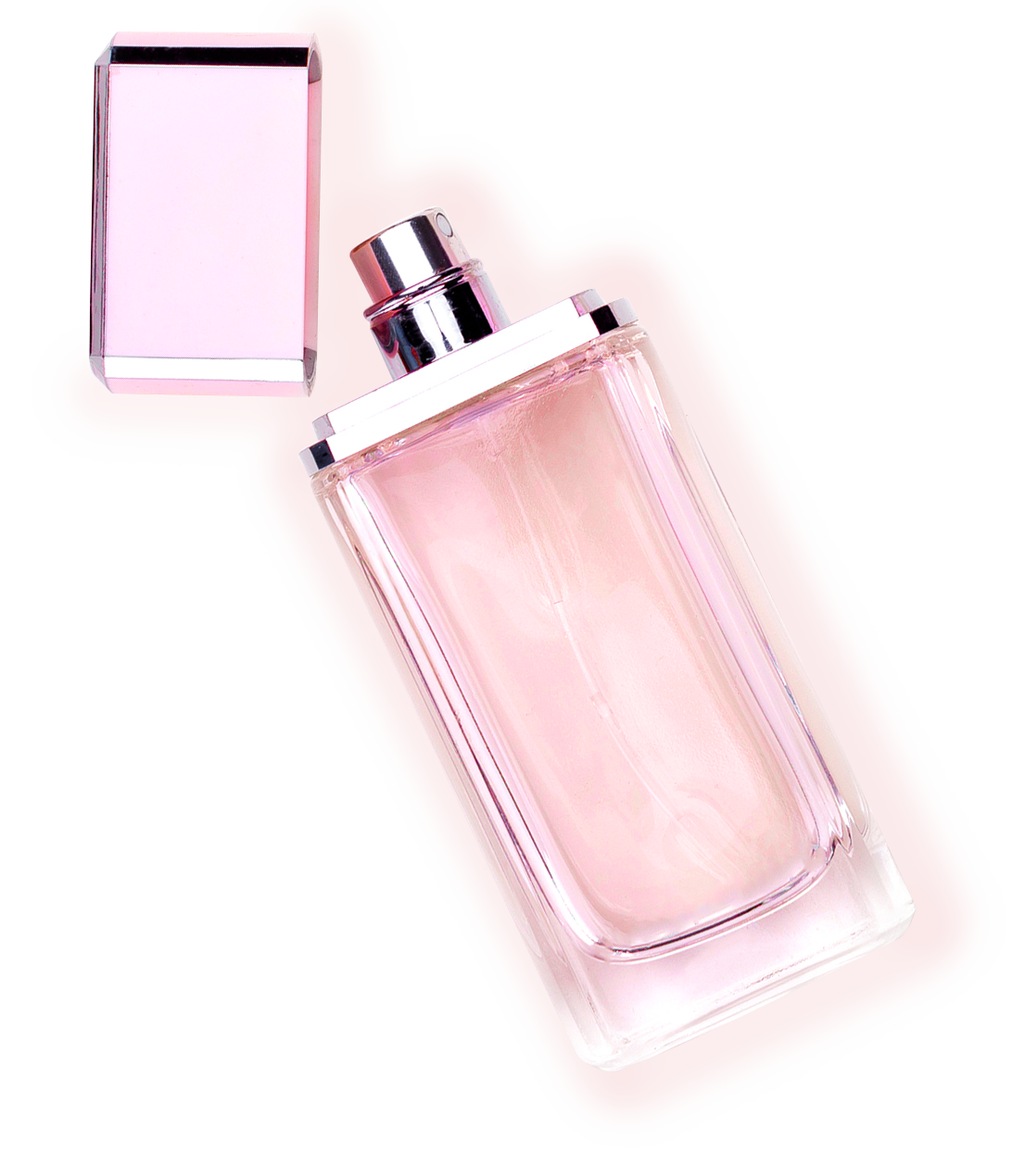 Bouteille de parfum rose